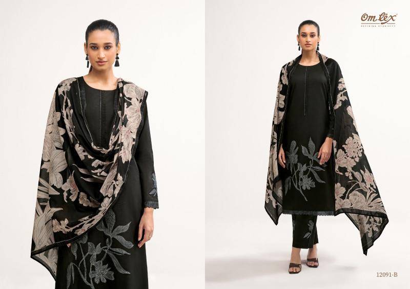 Omtex eshvi ikat Wholesale dress material market rates in Mumbai